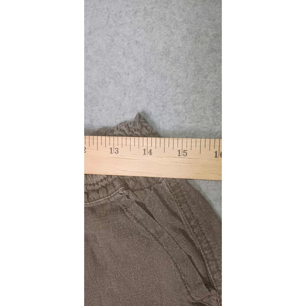 Kiss & Cry Drawstring Smocked Waist Linen Blend Pull On Shorts Womens XL Coastal - Picture 10 of 12